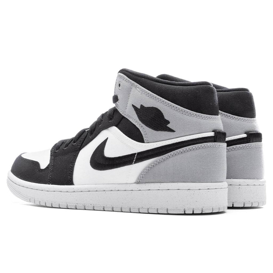 Women's Air Jordan 1 Mid SE - Sail/Black/Light Steel Grey