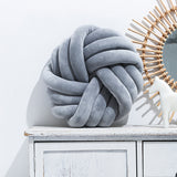 Knot Ball Throw Pillow – Plush Decorative Cushion for Sofa