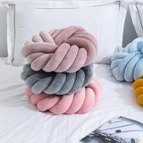 Knot Ball Throw Pillow – Plush Decorative Cushion for Sofa