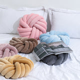 Knot Ball Throw Pillow – Plush Decorative Cushion for Sofa