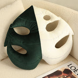 Leaf Shape Plush Pillow – Monstera & Philodendron Decor Cushion
