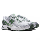 740 - White/Alpine Green/Silver Metallic