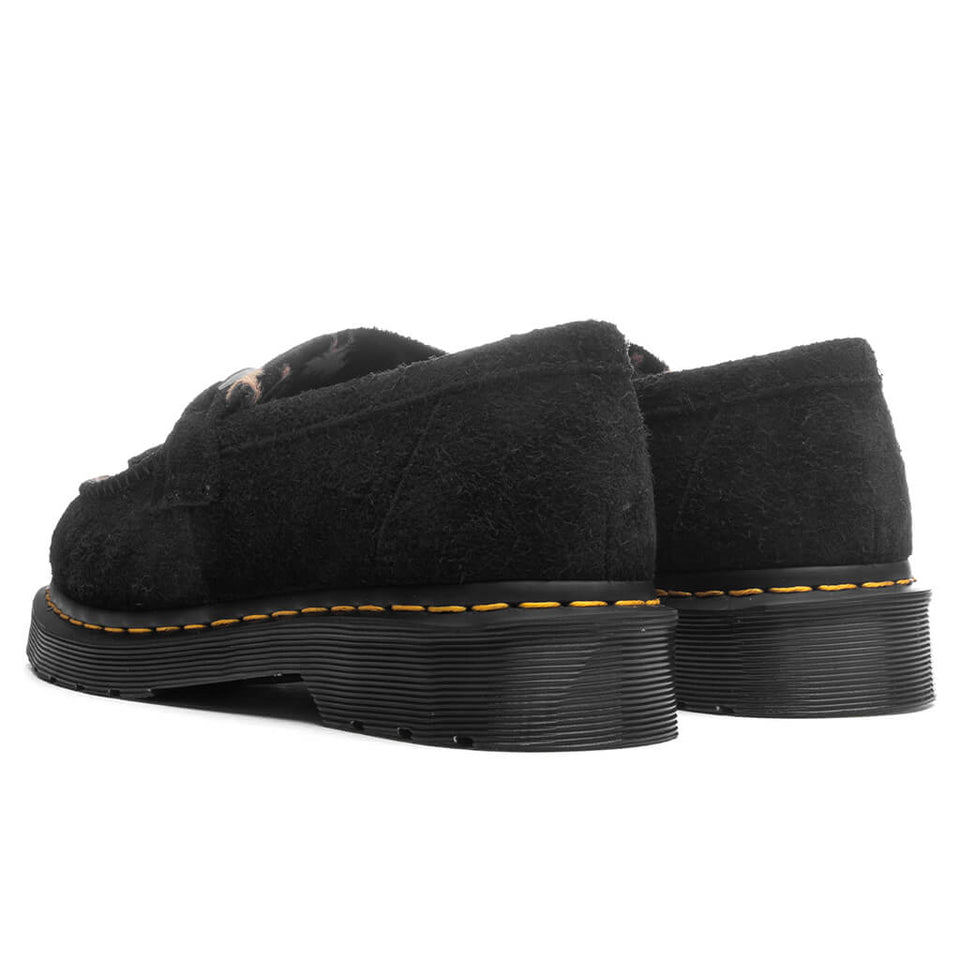 Adrian Snaffle - Black Napped Suede/Beige Contrast Hair On
