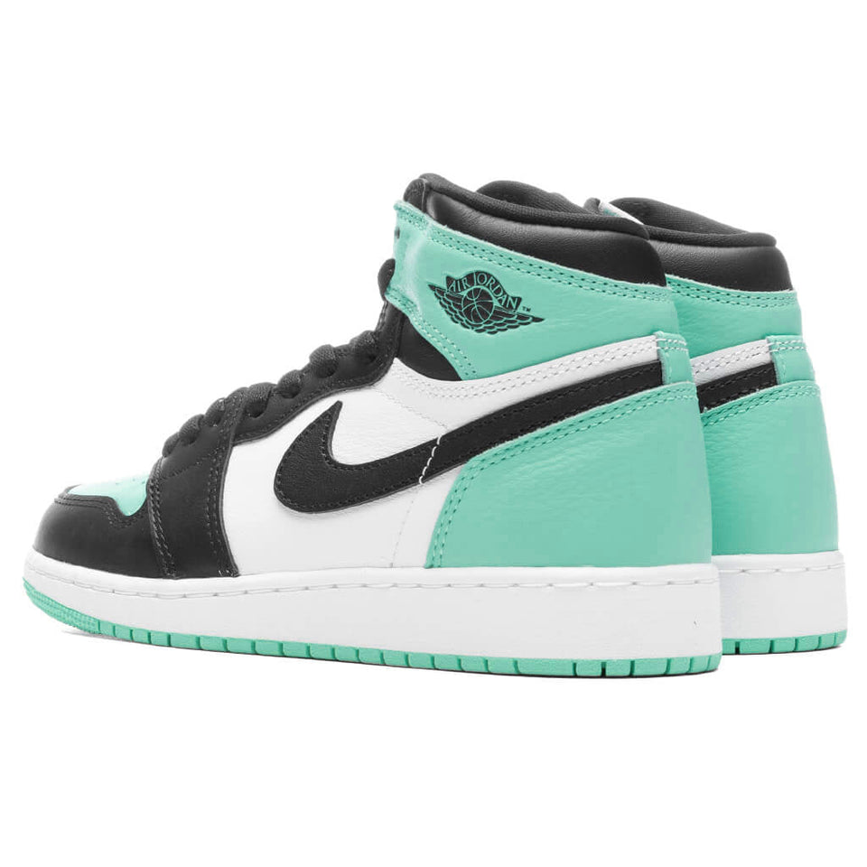 Air Jordan 1 Retro High OG (GS) - White/Black/Green Glow
