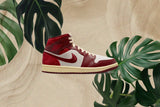 Women's Air Jordan 1 Mid SE Tiki Leaf - Team Red/University Red/Muslin