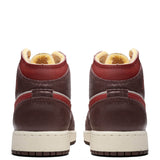 Air Jordan 1 Mid SE (GS) - Coconut Milk/Varsity Red/Dark Pony