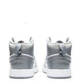 Air Jordan 1 Mid SE (PS) - White/Cool Grey/Medium Grey