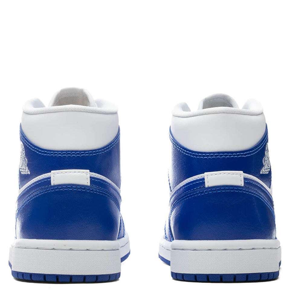 Women's Air Jordan 1 Mid - White/Hyper Royal/White
