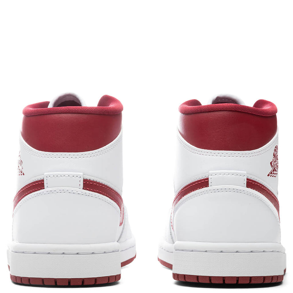 Women's Air Jordan 1 Mid - White/Pomegranate