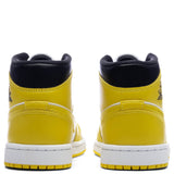 Women's Air Jordan 1 Mid - White/Vivid Sulfur/Black