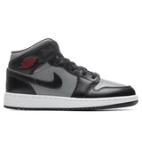 Air Jordan 1 Mid (GS) - Black/Gym Red/Particle Grey