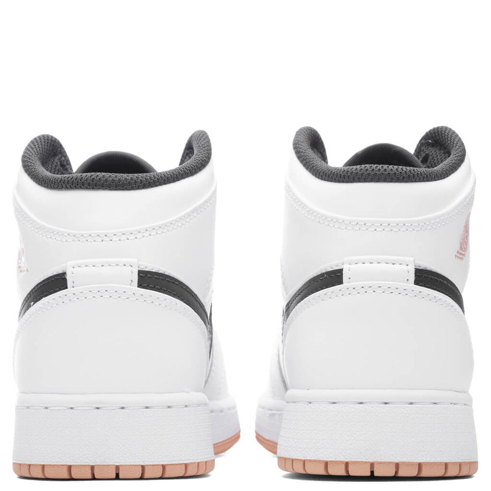 Air Jordan 1 Mid (GS) - White/Anthracite