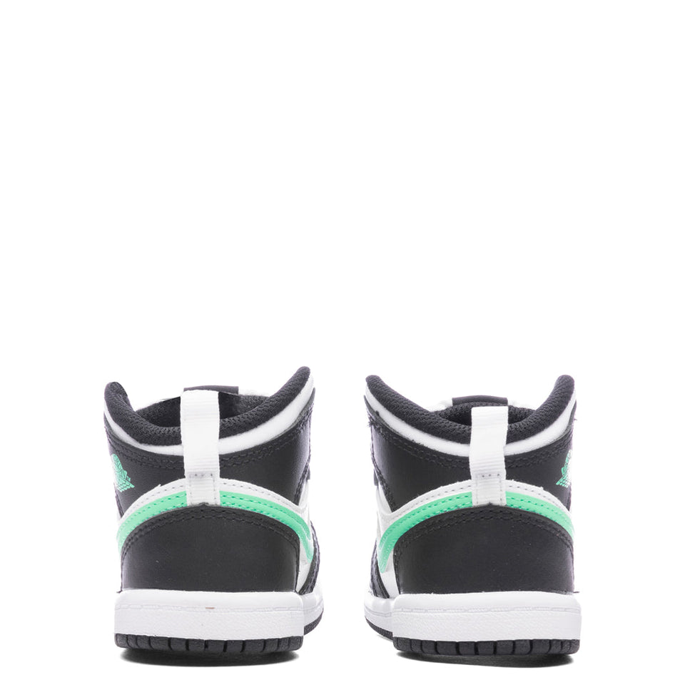 Air Jordan 1 Mid (TD) - White/Green Glow/Black