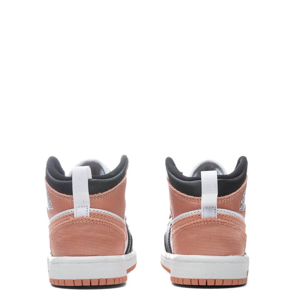 Air Jordan 1 Mid (TD) - White/Light Madder Root/Black