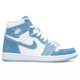 Women's Air Jordan 1 Retro Hi OG - White/Boarder Blue/Metallic Gold