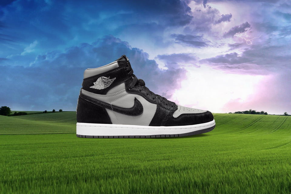 Womens Air Jordan 1 Retro Hi OG - Medium Grey/Black/White