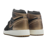 Air Jordan 1 Retro High OG (GS) 'Black and Gold' - Black/Metallic Gold/Sail