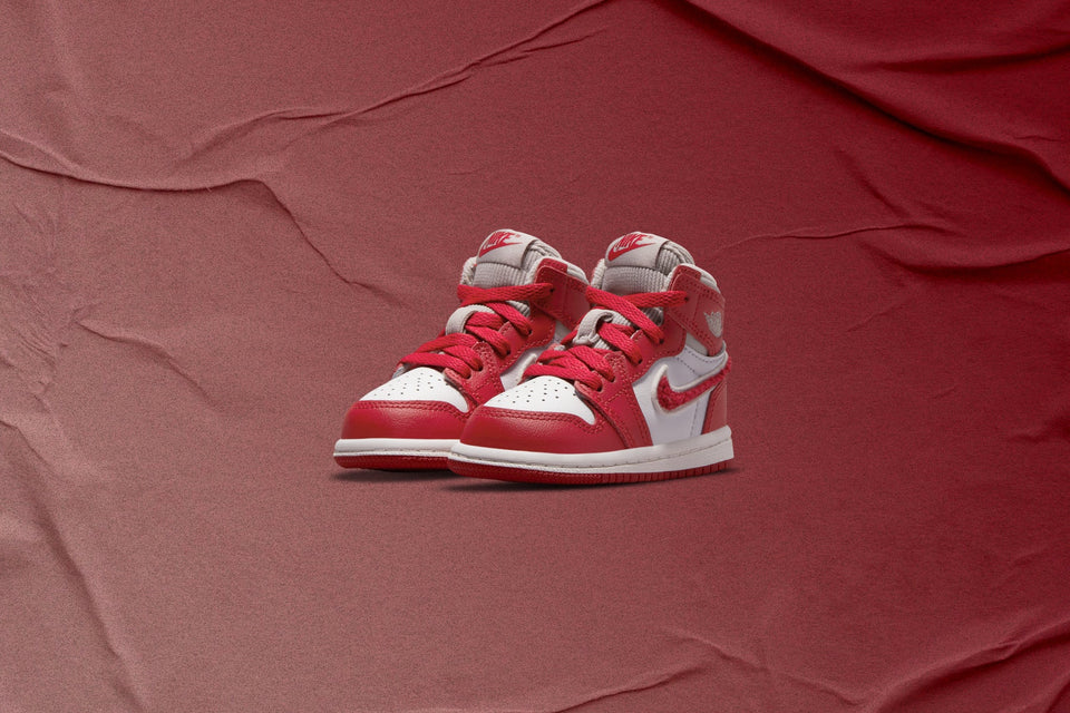 Air Jordan 1 Retro High OG (TD) - Light Iron Ore/Varsity Red/Sail
