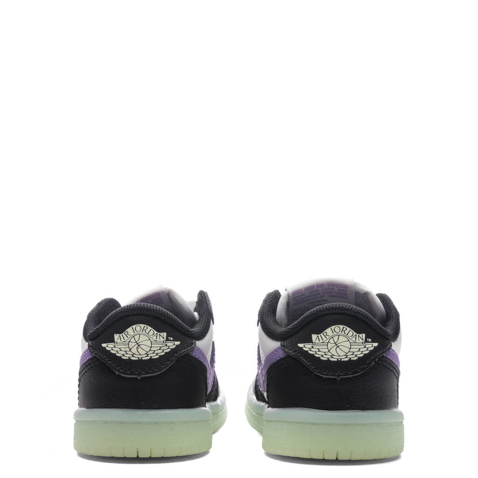 Air Jordan 1 Retro Low OG (TD) - Black/Black Raspberry/Volt TInt