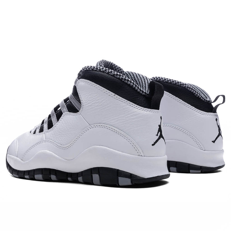 Air Jordan 10 Retro 'Steel' - White/Black/Light Steel Grey/Dark Powder Blue