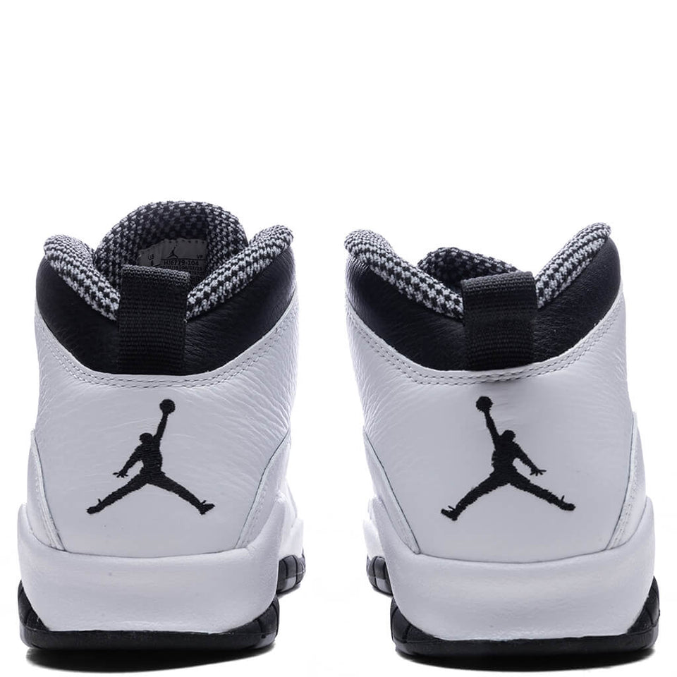 Air Jordan 10 Retro 'Steel' - White/Black/Light Steel Grey/Dark Powder Blue