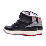 Air Jordan 2 Retro (GS) 'Black Cement' - Black/Cement Grey/Fire Red