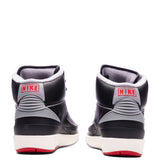 Air Jordan 2 Retro (GS) 'Black Cement' - Black/Cement Grey/Fire Red