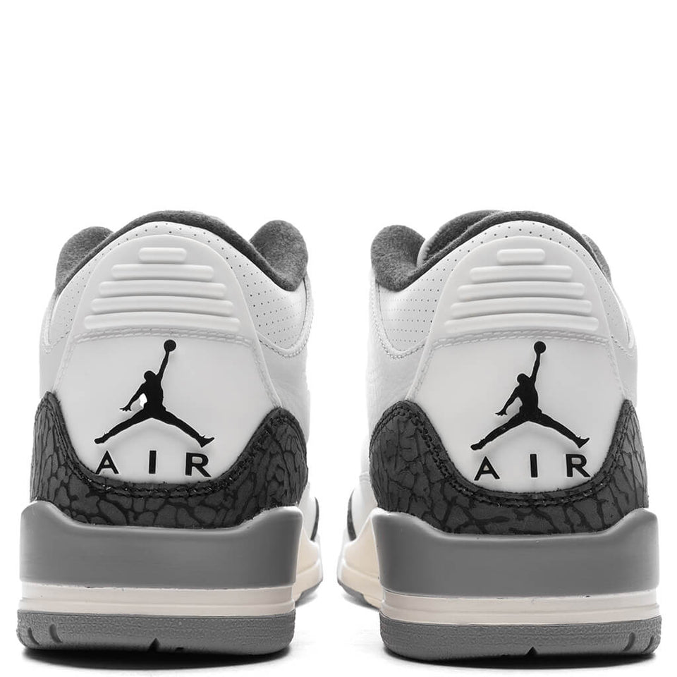 Air Jordan 3 Retro 'Grey Cement' - Summit White/Fire Red/Cement Grey