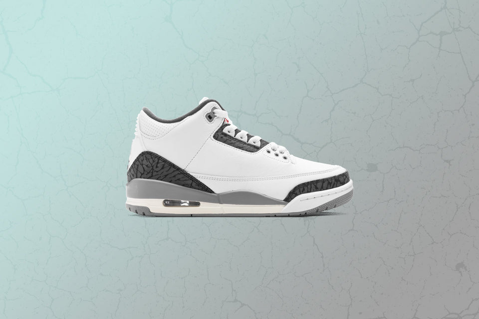 Air Jordan 3 Retro 'Grey Cement' - Summit White/Fire Red/Cement Grey