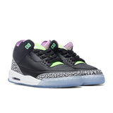 Air Jordan 3 Retro SE (GS) 'Electric Green' - Black/Violet Shock
