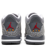 Air Jordan 3 Retro (GS) "Cool Grey" - Silver/Sport Red