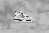 Air Jordan 4 Retro (GS) - White/Black/Neutral Grey