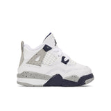 Air Jordan 4 Retro (TD) - White/Midnight Navy/Light Smoke Grey