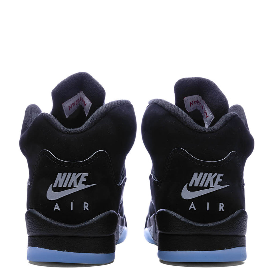 Air Jordan 5 Retro OG 'Black Metallic Reimagined' (GS) - Black/White/Metallic Silver/Fire Red