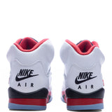 Air Jordan 5 Retro OG Fire Red 'Black Tongue' (GS) - White/Fire Red/Black