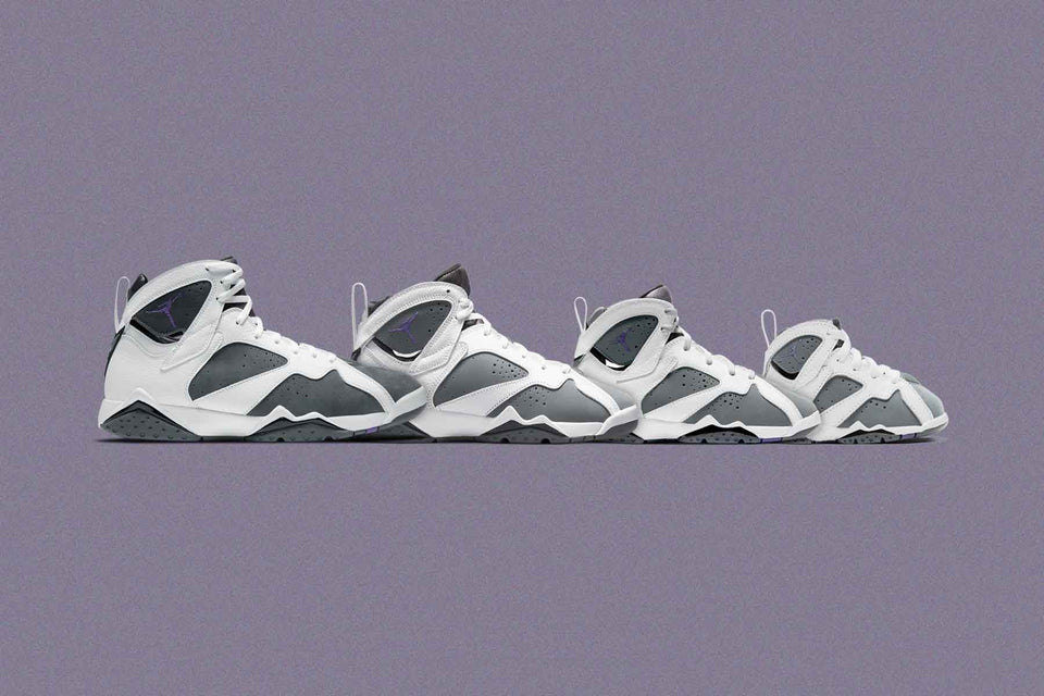 Air Jordan 7 Retro "Flint" - White/Varsity Purple