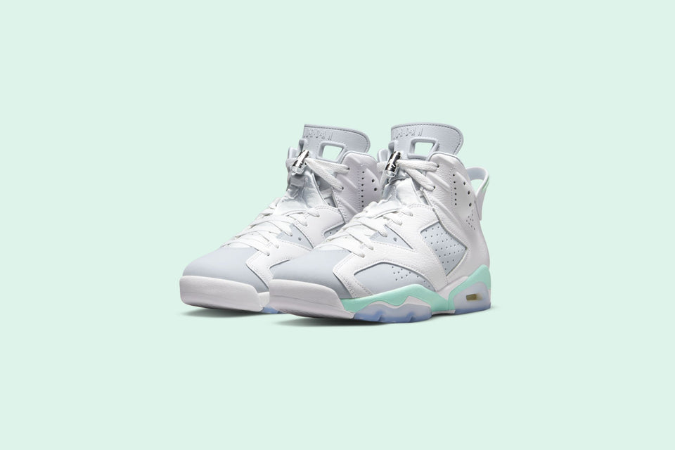 Women's Air Jordan 6 Retro - White/Purple Platinum/Mint Foam