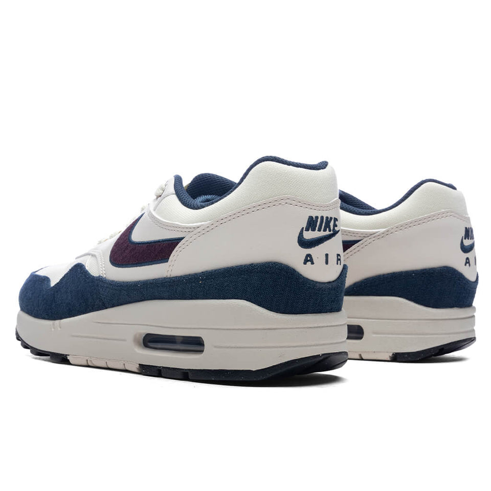 Air Max 1 - Coconut Milk/Burgundy Crush/Armory Navy