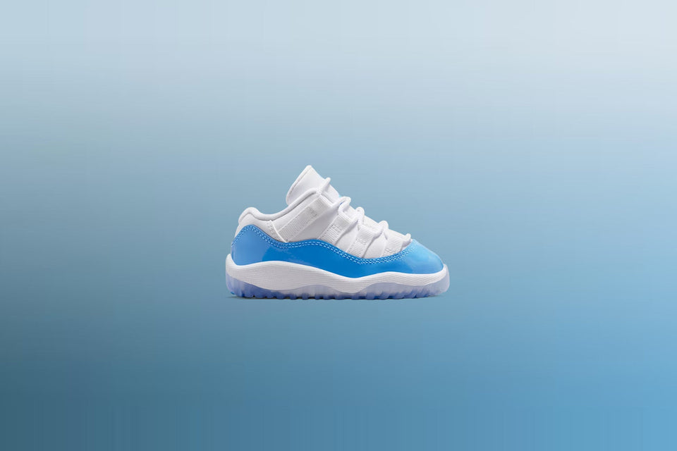 Air Jordan 11 Retro Low 'University Blue' (TD) - White/University Blue/Black
