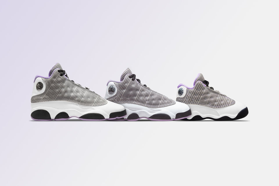 Air Jordan 13 Retro (PS) - Black/Lilac/White/Metallic Silver