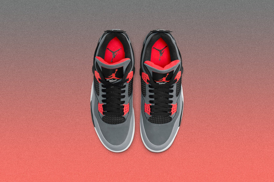 Air Jordan 4 Retro 'Infrared' - Dark Grey/Infrared 23/Black Cement Grey