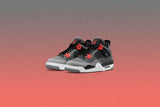 Air Jordan 4 Retro 'Infrared' (GS) - Dark Grey/Infrared 23/Black Cement Grey