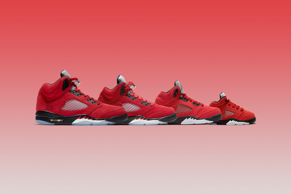 Air Jordan 5 Retro (PS) "Raging Bull" - Varsity Red/Black
