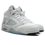 Air Jordan 5 Retro 'White Metallic' - White/Black/Metallic Silver