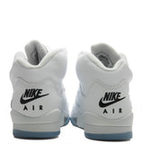 Air Jordan 5 Retro 'White Metallic' (GS) - White/Black/Metallic Silver