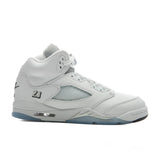 Air Jordan 5 Retro 'White Metallic' (GS) - White/Black/Metallic Silver