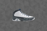 Air Jordan 9 Retro 'Flint Grey' - White/French Blue/Flint Grey