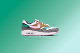 Air Max 1 SE (GS) - Black/White/Playful Pink/Stadium Green