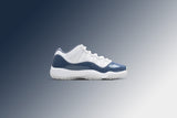 Air Jordan 11 Retro Low (GS) - White/Midnight Navy/Diffused Blue