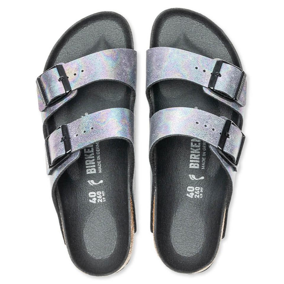Women's Narrow Vegan Arizona Birko-Flor - Iridescent/Black